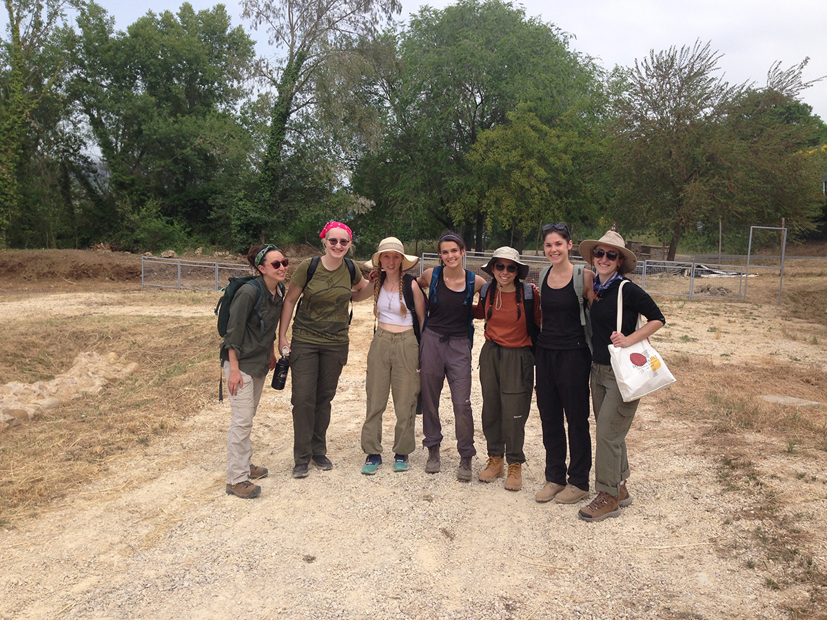 UMD Students at site in Corigilia, Italy for summer excavation experience