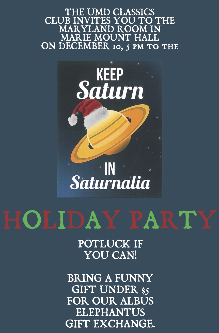 Classics Club's Saturnalia Holiday Party